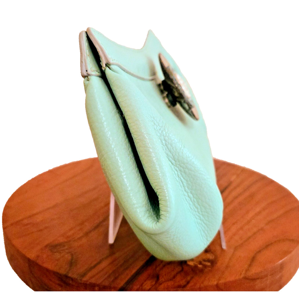 Latico green turquoise Clutch purse with brooch vintage look - Picture 4 of 13